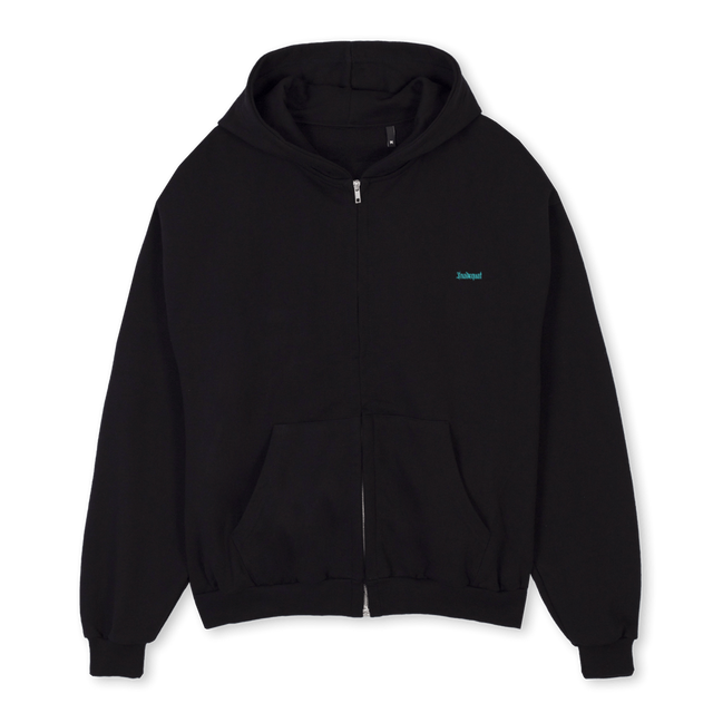 NTFRHOODIEFINAL Black Oversized Zipped Hoodie.