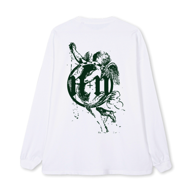 NNCUPIDLONGSLEEVE White Oversized LS Tee.