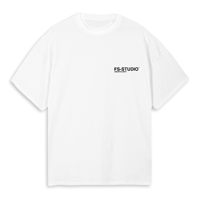 FSSTEEWHITEBLACK White Oversized Tee.