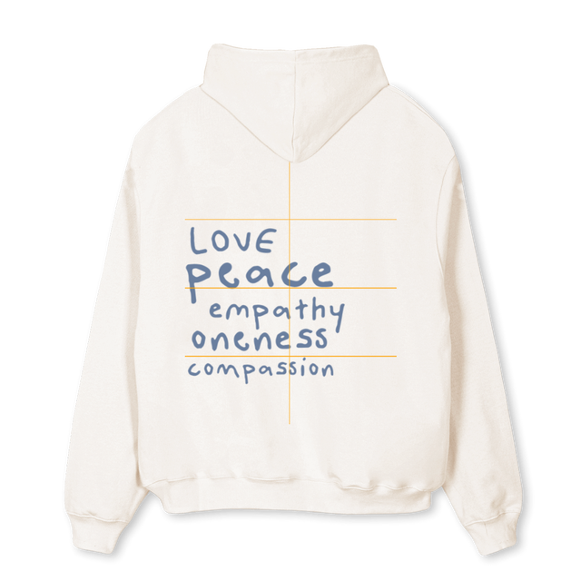 HVWLPEBTWO Vintage White Oversized Hoodie.