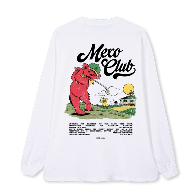 CLUBHOUSE White Oversized LS Tee.