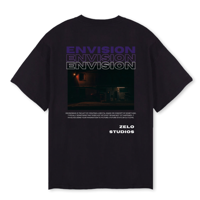 ENVISIONTEE Black Oversized Tee.