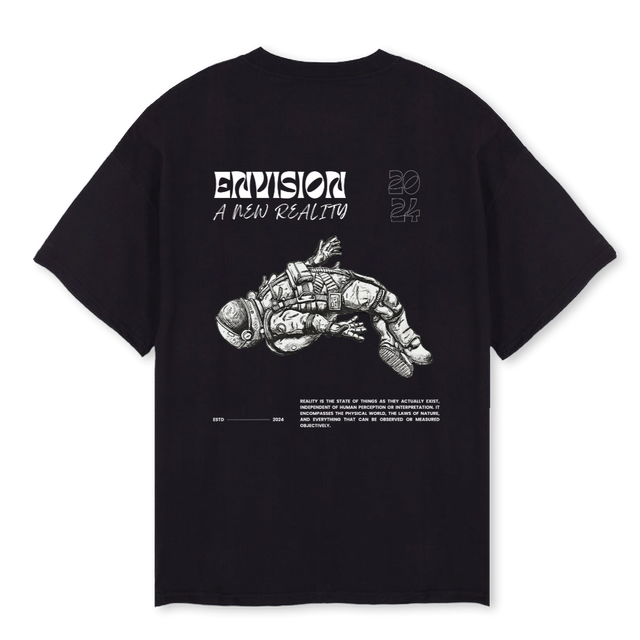 ASTRONAUT Black Oversized Tee.