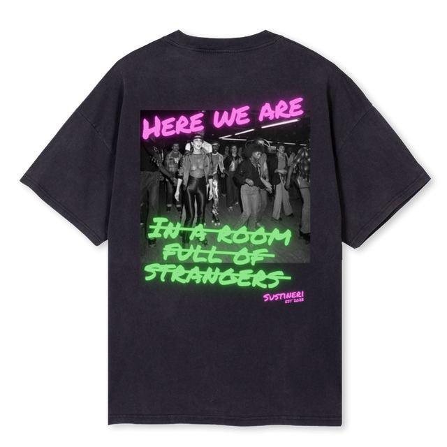DISCO Vintage Black Oversized Tee.