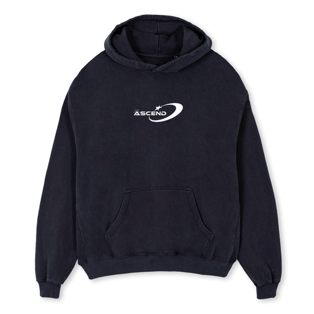 ASCEND Vintage Black Oversized Hoodie.