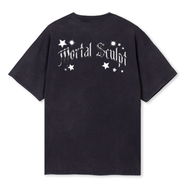 MSV Vintage Black Oversized Tee.