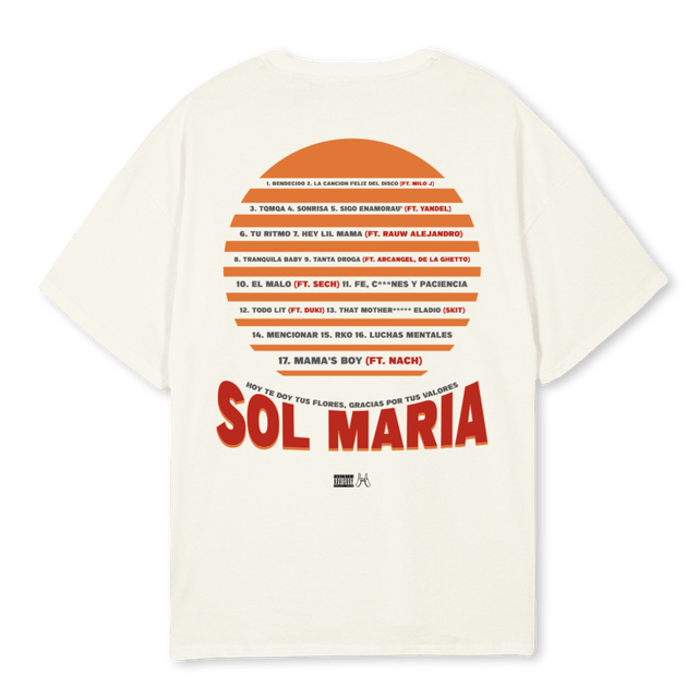 SOLMARIA Cream Oversized Tee.