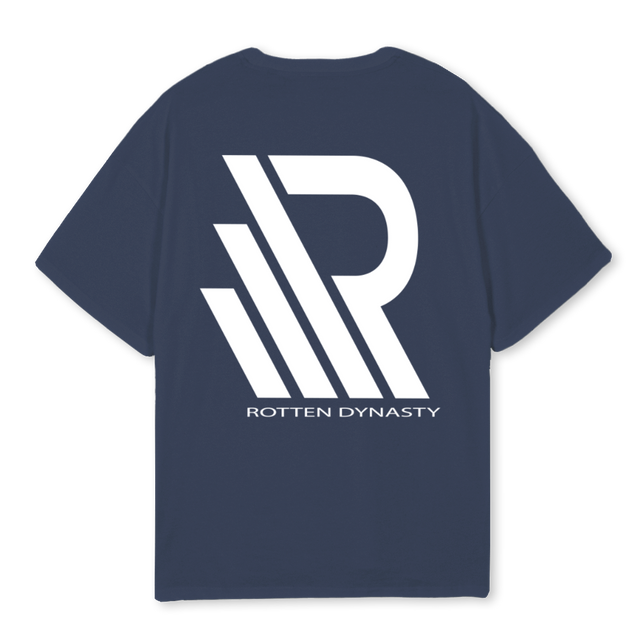 JUSTR Navy Blue Oversized Tee.
