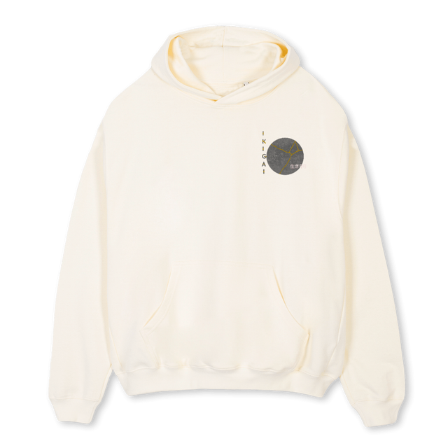 IKIGAI_2 Cream Oversized Hoodie.
