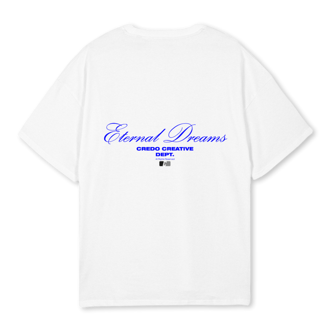 ETERNALDREAMSTEE White Oversized Tee.