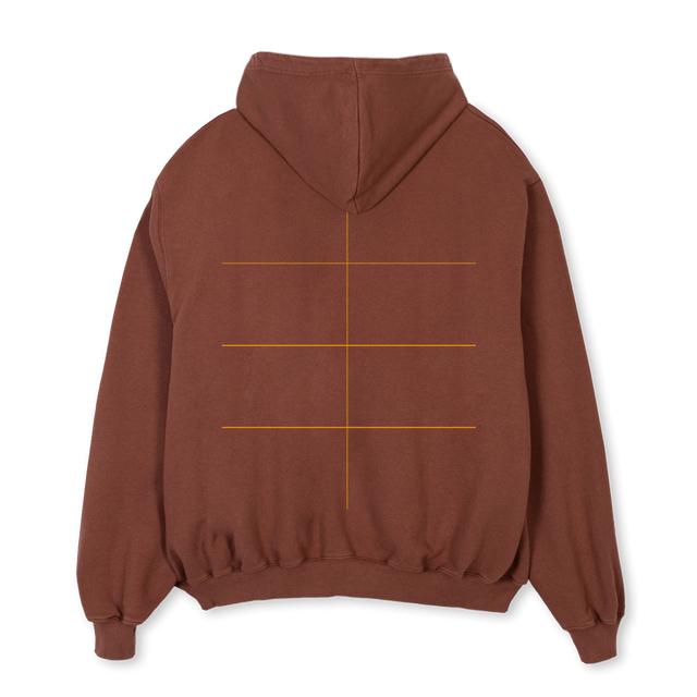 BROWNXV Vintage Brown Oversized Zipped Hoodie.
