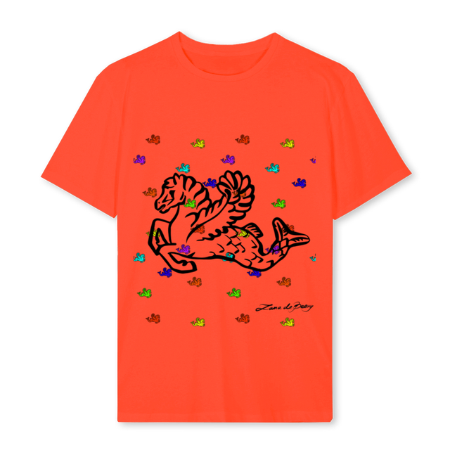 HIPPOMULTII Hot Orange Regular Tee.