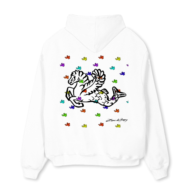 MENHIPPO White Oversized Hoodie.