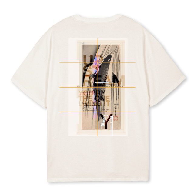 UPSTREAMVINTAGE Vintage White Oversized Tee.