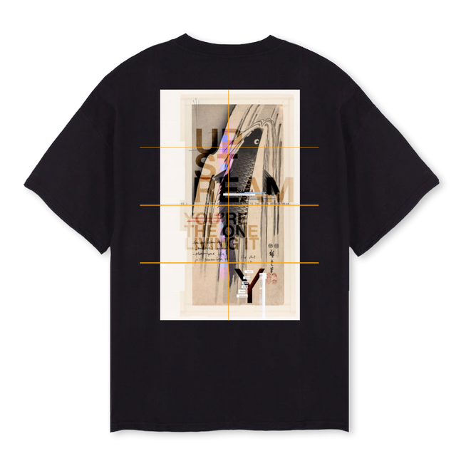 UPSTREAMSHIRT Black Oversized Tee.
