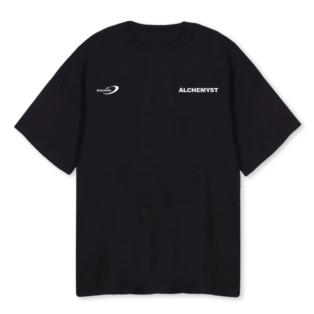 ALCHEMYST2 Black Oversized Tee.