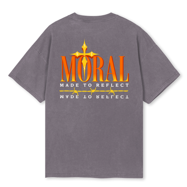 MCFIRE Pigment Grey Oversized Tee.