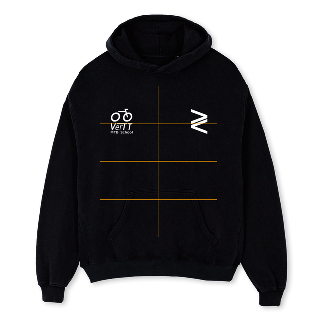 VERTT Black Oversized Hoodie.