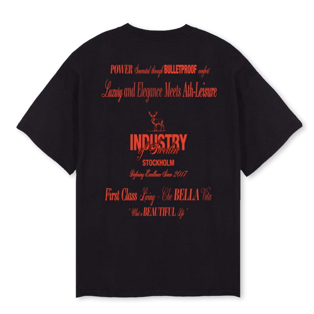 BELLAVITA1 Black Oversized Tee.