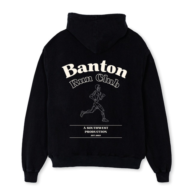 BANTON OSH Black Oversized Hoodie.