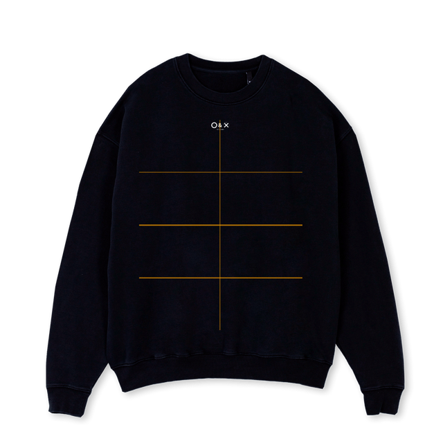ONXBUNNY Black Oversized Crewneck Sweater.