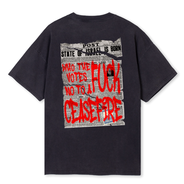 NEWSPOSTF Vintage Black Oversized Tee.