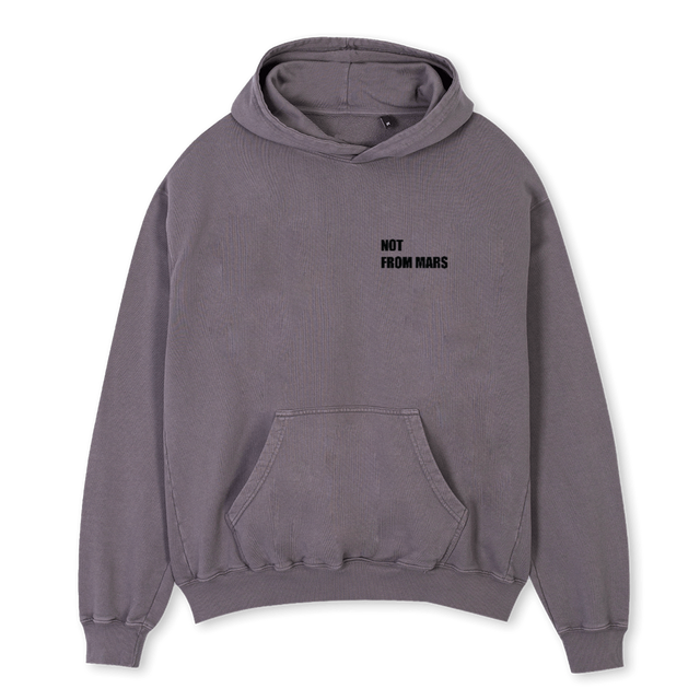 LUNDARSWEAT Pigment Grey Oversized Hoodie.