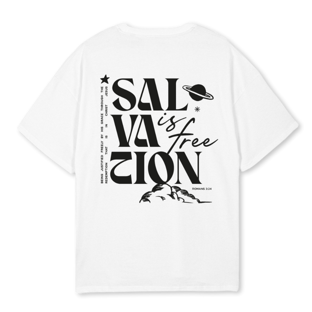 SALAVATIONTSHIRTWHIT White Oversized Tee.