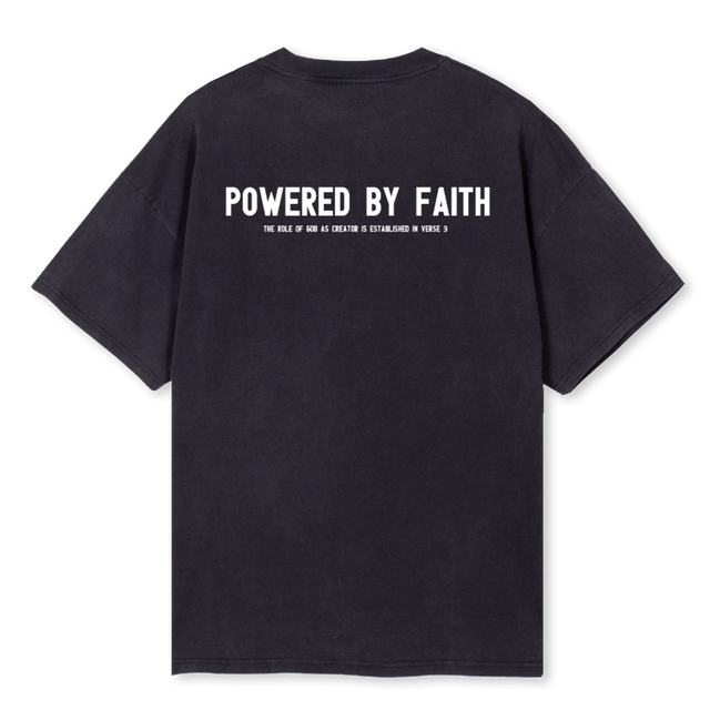 PWRDBYBLACKTSHIRT Vintage Black Oversized Tee.