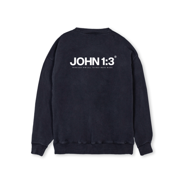 LOVEUSSWEATBLACK Vintage Black Regular Crewneck Sweater.