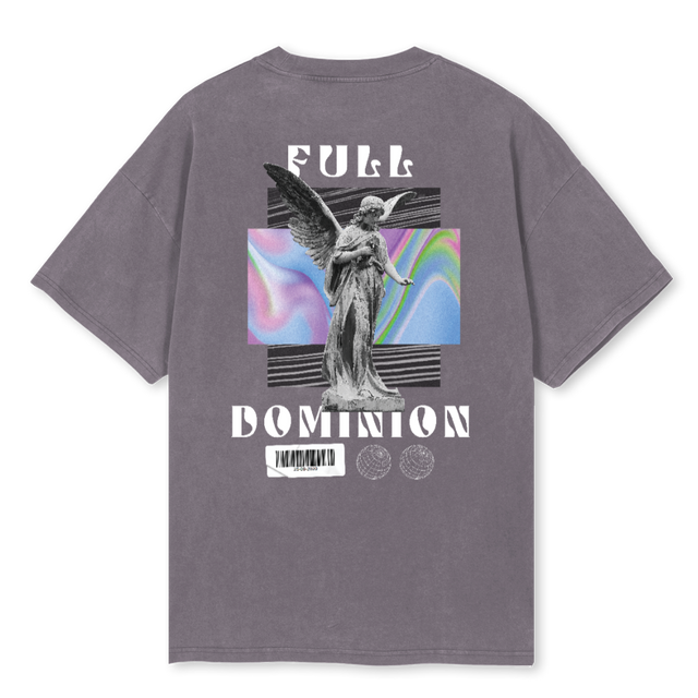 DOMINIONTSHIRTGREY Pigment Grey Oversized Tee.