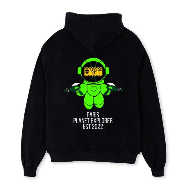 SPC Black Oversized Hoodie.