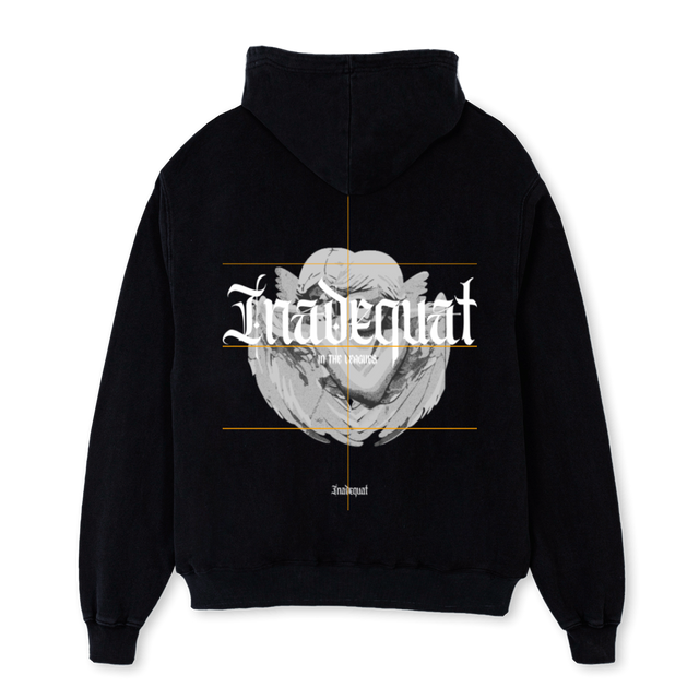 INTHELEAGUESTEE Black Oversized Hoodie.