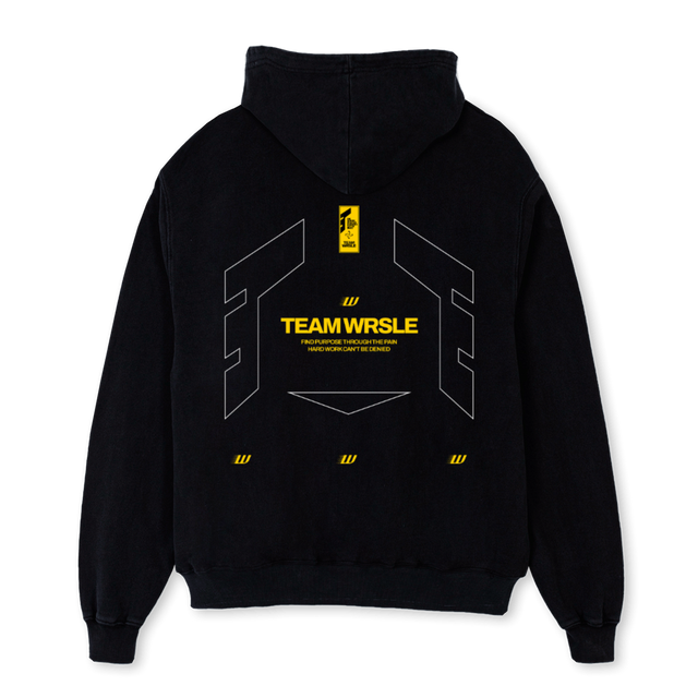 WRSLESAMPLE Black Oversized Hoodie.