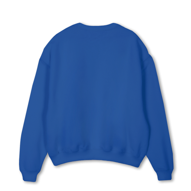 RAMDON Cobalt Blue Oversized Crewneck Sweater.