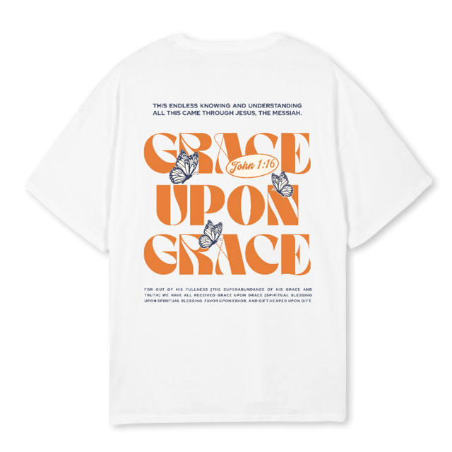 GRACEUPTWHITEOK White Oversized Tee.
