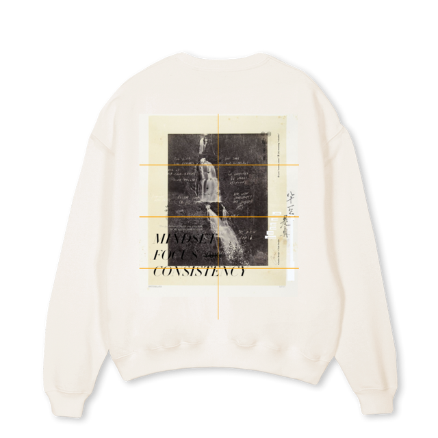 MINDESTHIGHER Vintage White Oversized Crewneck Sweater.