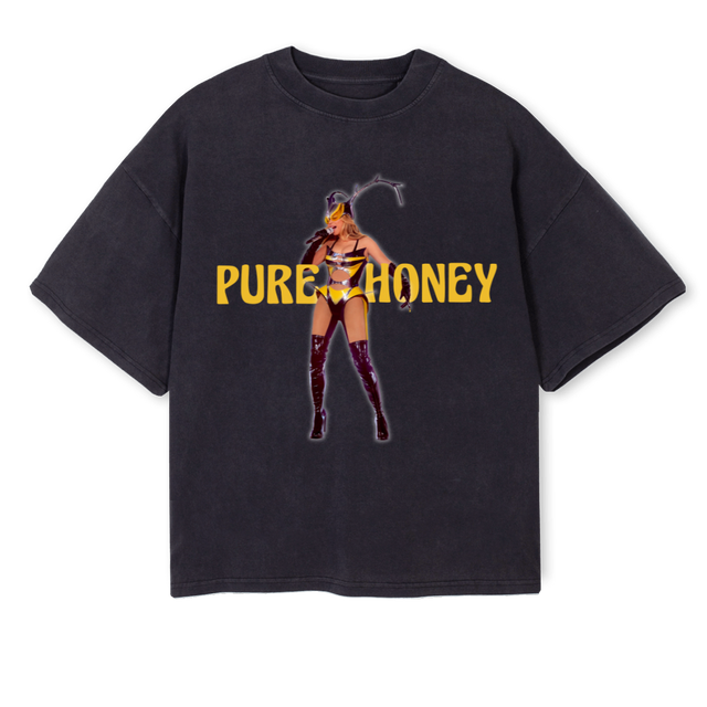 BEYONCEPUREHONEY Vintage Black Oversized Boxy Tee.
