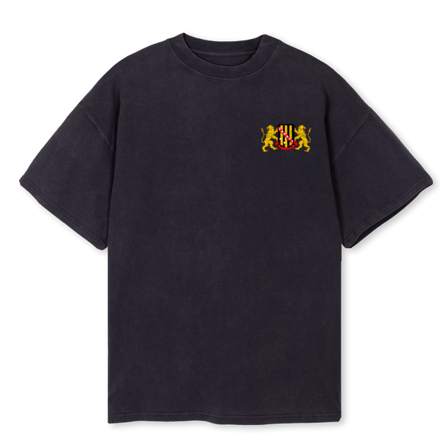 CREST Vintage Black Oversized Tee.