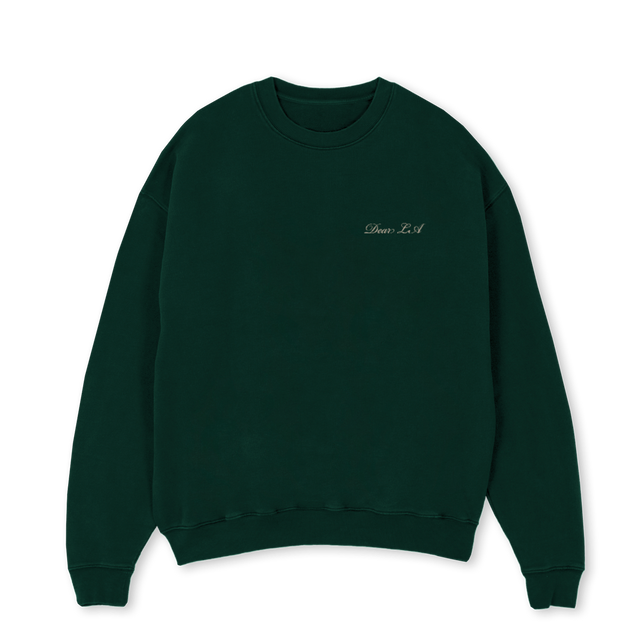 FORESTCREW Wild Green Oversized Crewneck Sweater.