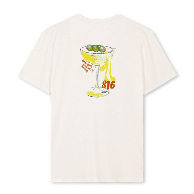 HOTELMADOUCOCKTAIL Vintage White Regular Tee.