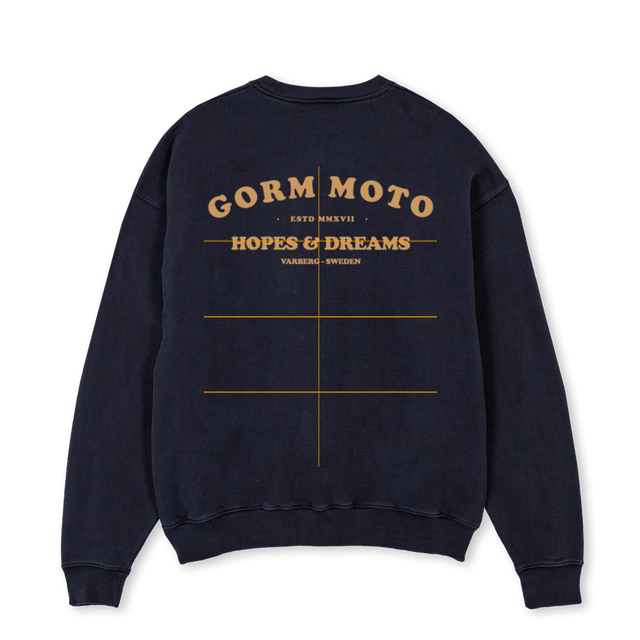 HOPESTWO Vintage Black Oversized Crewneck Sweater.