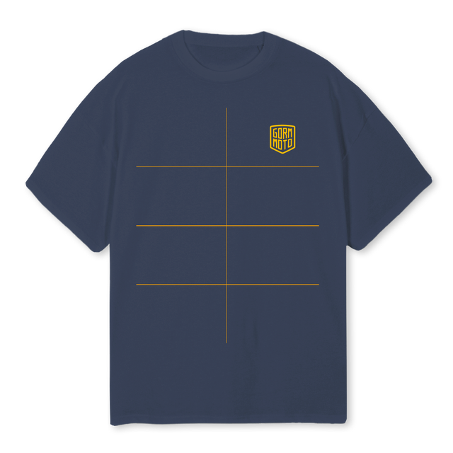 YELLOWHOPE Navy Blue Oversized Tee.