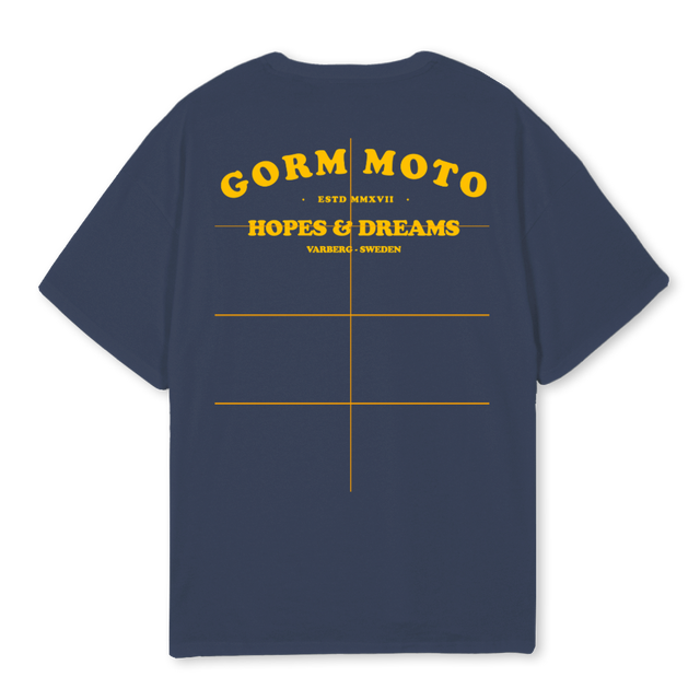 YELLOWHOPE Navy Blue Oversized Tee.