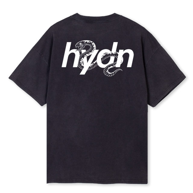 SAMPLESNAKEWHITEPRO Vintage Black Oversized Tee.