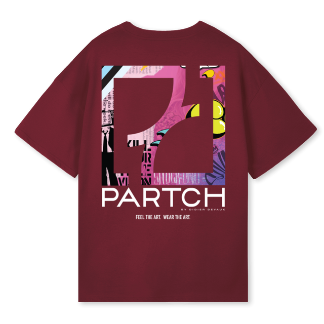 SENSOVBUR Burgundy Oversized Tee.