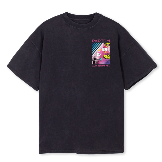 PNKSENSOVVBLK Vintage Black Oversized Tee.