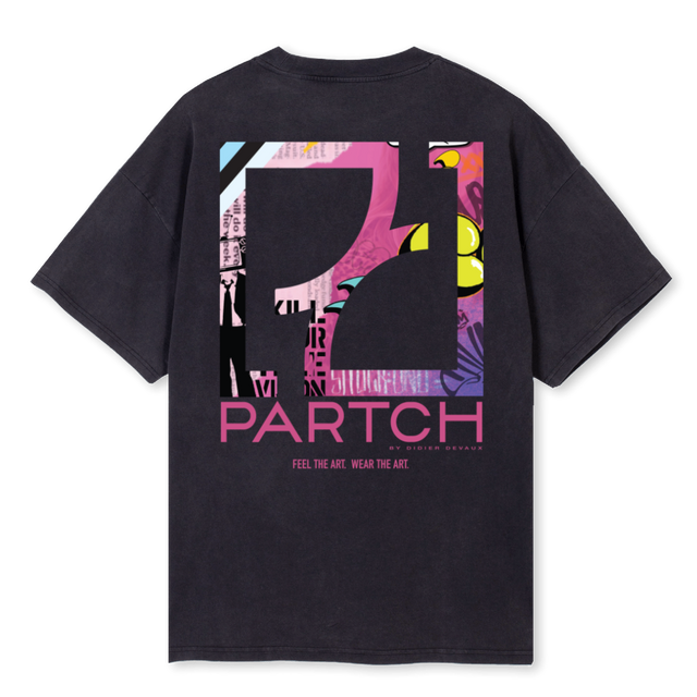 PNKSENSOVVBLK Vintage Black Oversized Tee.