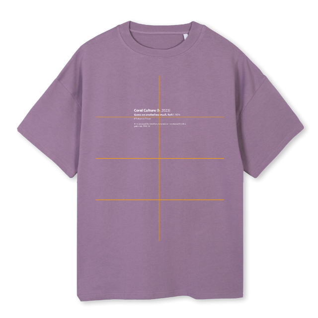 SMOKEDTOOMUCHTEE Purple Oversized Tee.