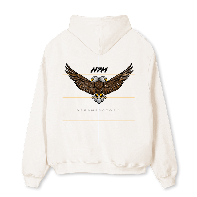 EAGLEHOODIE Vintage White Oversized Hoodie.